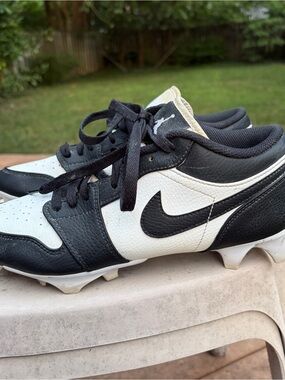 Nike Air Jordan 1 Low TD Panda Sz=8.5 FJ6245-100 Football Cleats Men’s